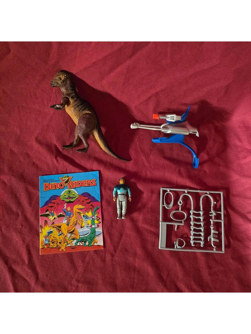 TYCO DINO RIDERS 1986 PACHYCEPHALOSAURUS With Tagg COMPLETE VINTAGE RARE & Comic